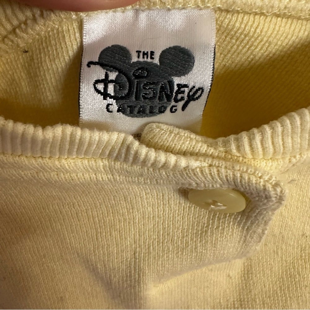 Vtg Disney Winnie the Pooh Embroidered Yellow Long Sleeve Henley XXL Made in USA - Picture 7 of 13